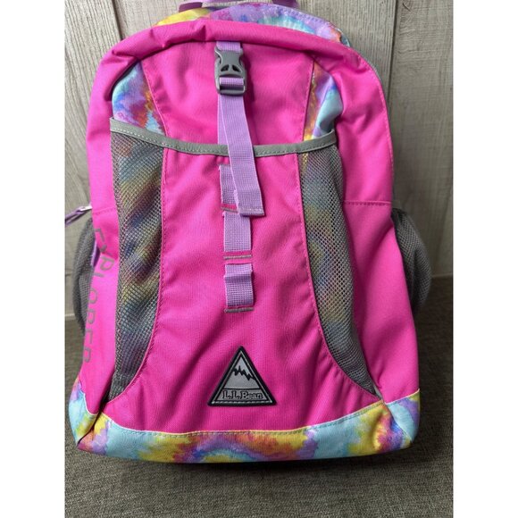 L L Bean Explorer Tie Dye Kids Backpack w/ Multiple Compartments & Adj Straps - Picture 1 of 12